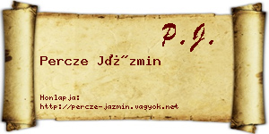 Percze Jázmin névjegykártya
